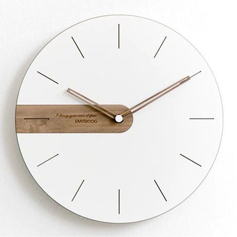 Настінний годинник EMITDOOG Wooden Piece G242 фото