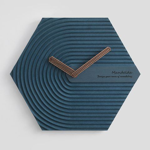 Настінний годинник Mandelda COMB - Blue C626 фото