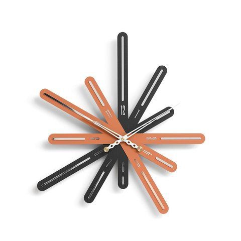 Настінний годинник WOZоOM Strong - 56*54cm - Orange/Black   фото
