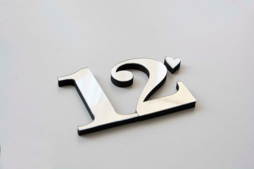 Настінний 3d годинник CURSIVE - Silver T4224S фото