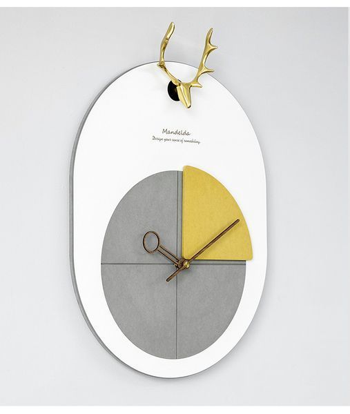Настінний годинник Mandelda Deer Oval - Gray С687 фото
