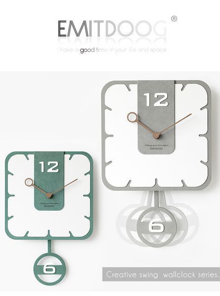 Настінний годинник EMITDOOG Geometric - Green G278 фото