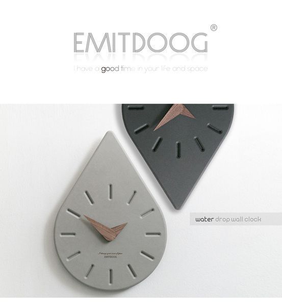 Настінний годинник EMITDOOG Drop - Gray   фото