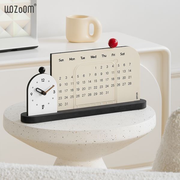 Настільний годинник Календар WOZoOM Entry - Beige Z631 фото