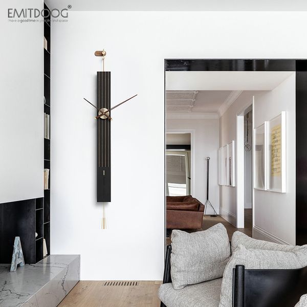 Настінний годинник EMITDOOG Slim - Black G536 фото