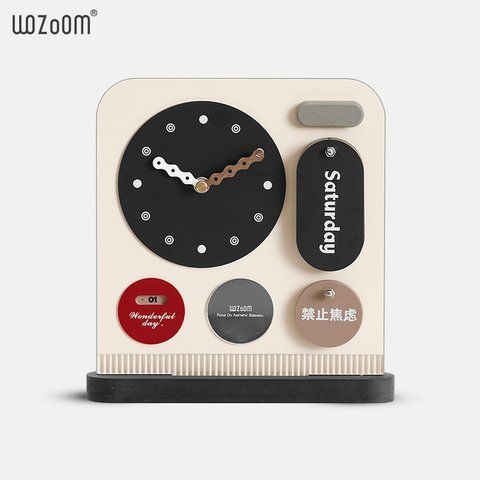 Настільний годинник Календар WOZoOM Ambiance - White Z636 фото