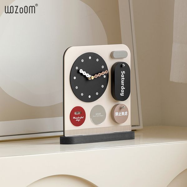 Настільний годинник Календар WOZoOM Ambiance - White Z636 фото