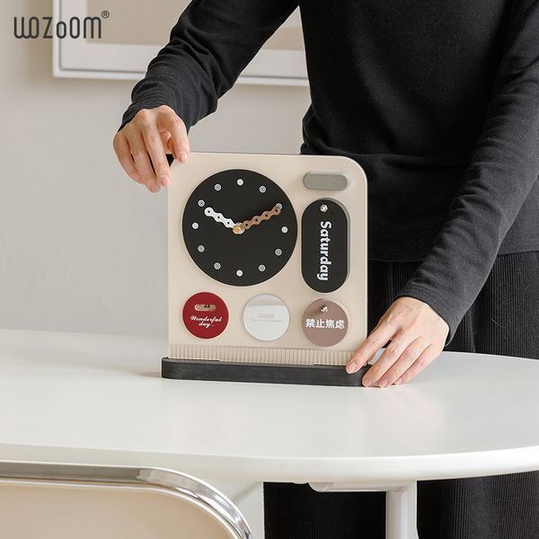 Настільний годинник Календар WOZoOM Ambiance - White Z636 фото