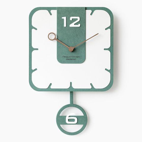 Настінний годинник EMITDOOG Geometric - Green G278 фото