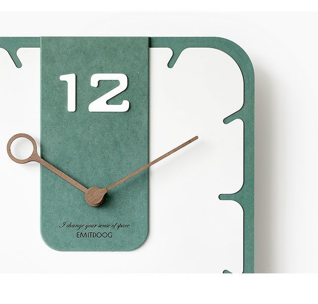 Настінний годинник EMITDOOG Geometric - Green G278 фото